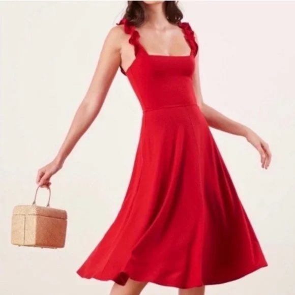 Reformation Eda Dress (Cherry) - Picture 2 of 3